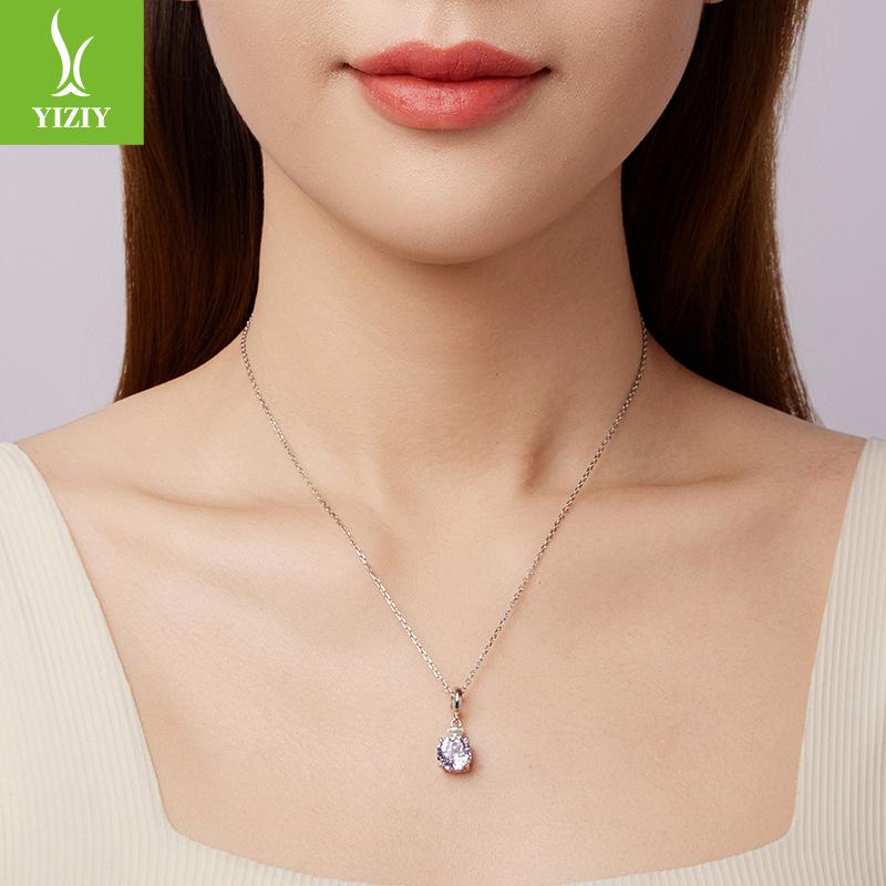 Exquisite Shining Purple Perfume Bottle Diy Pendant Accessories Fashion Premium S925 Sterling Silver Beads