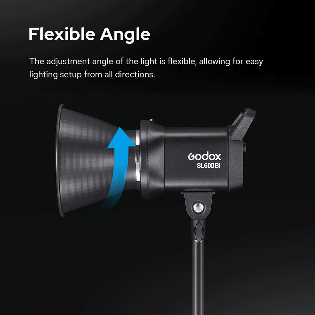 Godox SL60IIBi Portable Studio LED Video Light 75W Photography Fill Light 2800K-6500K Built-in 11