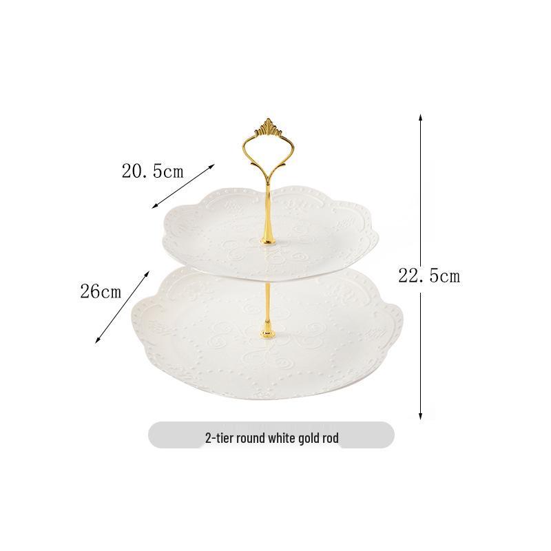 Трехъярусная подставка для торта к европейскому полуденному чаю - креативный многослойный пластиковый поднос для десертов и фруктовая тарелка