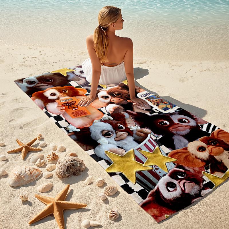 1pc Gremlin1 Beach Towel, Comfortable and Thick, and Swimming/Bath/Picnic/Camping Towel, Suitable for Seaside Beaches
