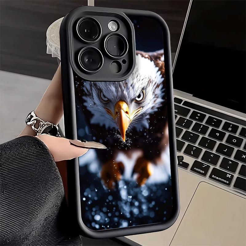 Чехол для телефона iPhone 17 Air 16E 15 16 Pro Max Белоголовый орлан Крутой чехол 14 Plus 13 12 Mini Мягкий силиконовый чехол Fundas
