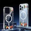 Рождественский Магнитный Прозрачный Чехол для iPhone 15/16/17 Pro Max