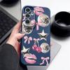 Cherry Bowknots Lips Disco Ball Pattern Case For Samsung Galaxy A57 A56 A55 A54 5G A37 A36 A35 A34 A17 A16 A15 A14 Leather Texture Silicone Cover