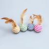 Funny Interactive Indoor Cat Scratcher Feather Mouse Toy Feather Sisal Ball Interactive Cat Toy for Kitten Kitties Pet Chew Toys