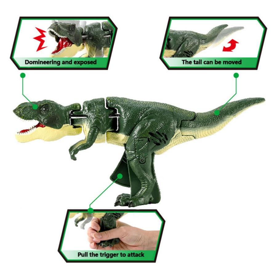 Электронный динозавр Тираннозавр T-Rex, нажимается, рычит, трясет головой и издает звуковые эффекты, интерактивный подарок для детей