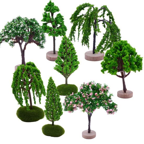 Mini Tree Model Realistic Looking Bright Color Widely Used DIY Scenery Landscape Simulated Miniature Tree Decoration