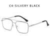New retro square anti-blue glasses men's large metal frame personalized fashion sunshade
