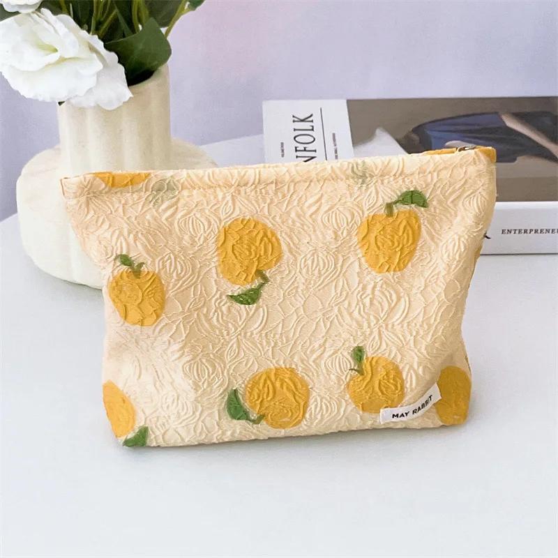 Retro Jacquard Ladies Floral Cosmetic Bags Vintage Flower Women's Grocery Storage Bag Clutch Purse Makeup Cases Girls Handbags