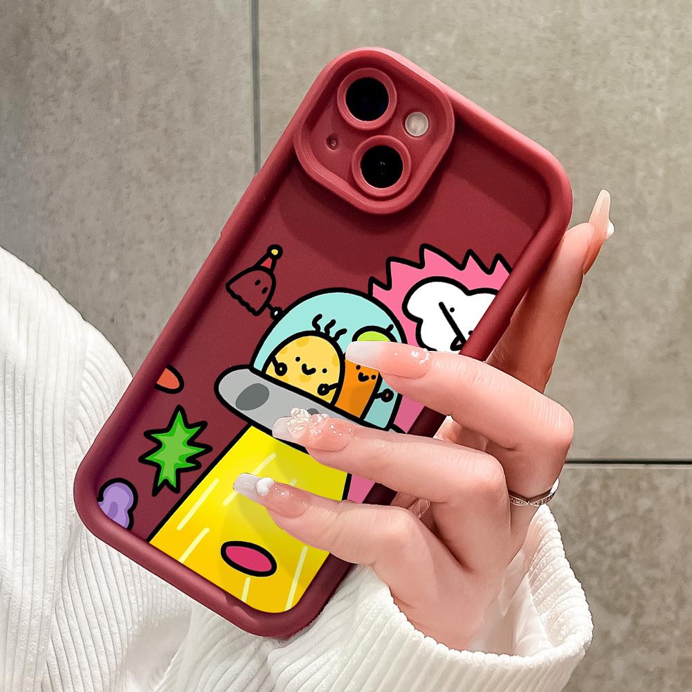 Soft Silicone Square Ladder Printing Pattern Phone Casing Full Cover Camera Shockproof Protection Rubber Case for Vivo