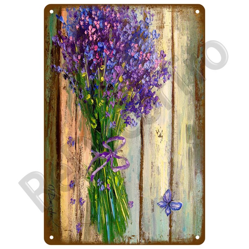 Vintage Metal Plaque Plates Decor Garden Flower Rules Metal Sign For Pub Bar Home Wall Decor Art Tin Signs Flower Poster Gift