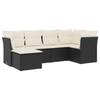 VidaXL Salon de Jardin avec Coussins 6 pcs, Canapés de Terrasse, Ensemble de Meubles de Patio, Mobilier d'Extérieur, Noir 3249785