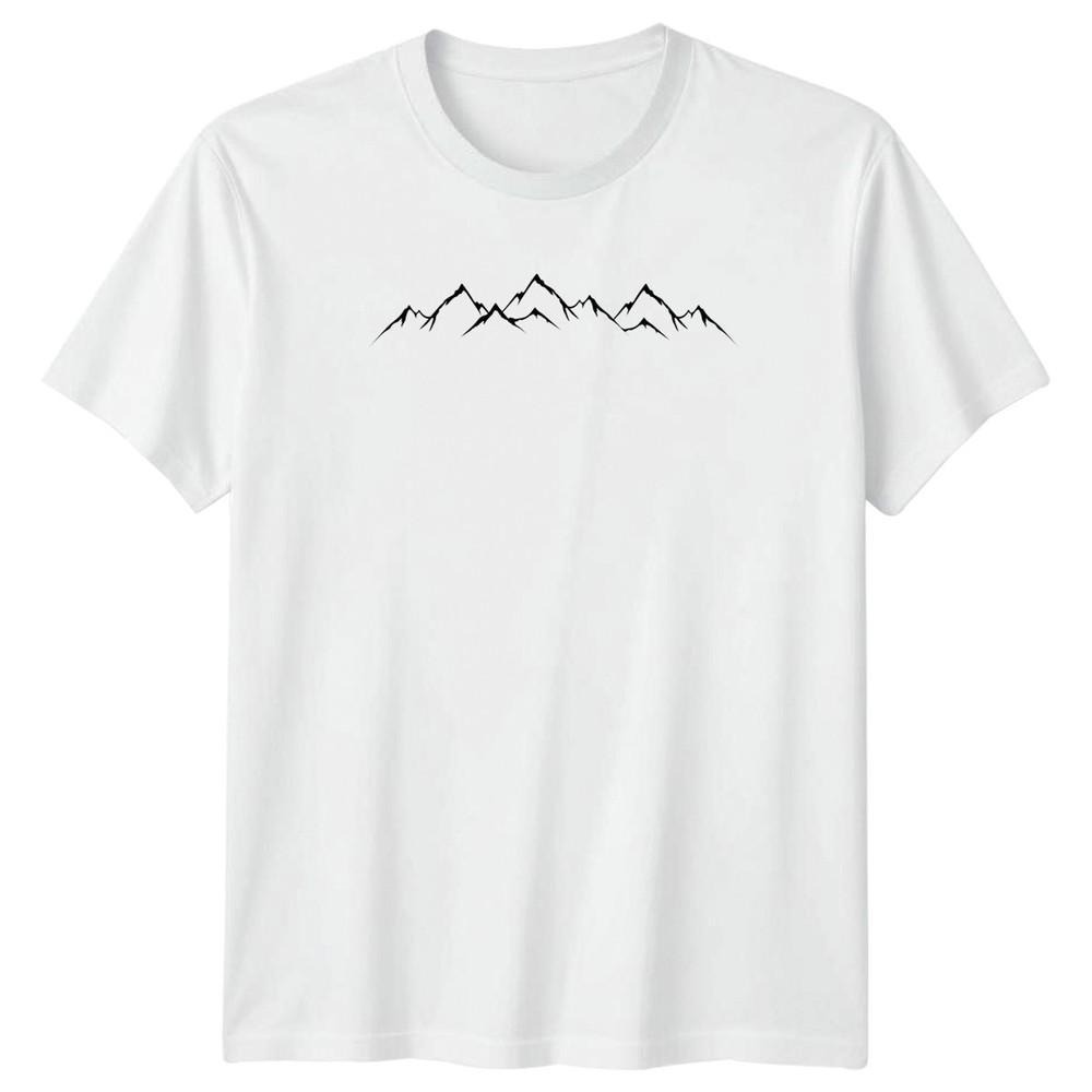 Mountain Range Silhouette Minimalist Outdoors TShirt Hiking Adventure Gift