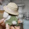 14cm Gardener Rabbit Plush toy Cute Pastoral Style Teddy Rabbit Doll Kawaii Handmade bag Pendant Keychain Home Decor Kids Gift
