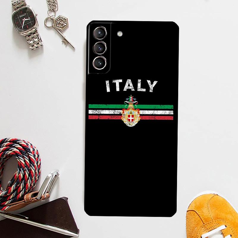 Italy Flag Phone Case For Samsung Galaxy S24 Ultra S22 Plus S20 S21 S23 FE Note 20 10 S8 S9 S10 Cover