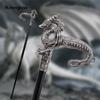 Серебряная роскошная трость с драконом, модная декоративная трость, элегантная трость для джентльмена, ручка для трости для косплея, 93 см
