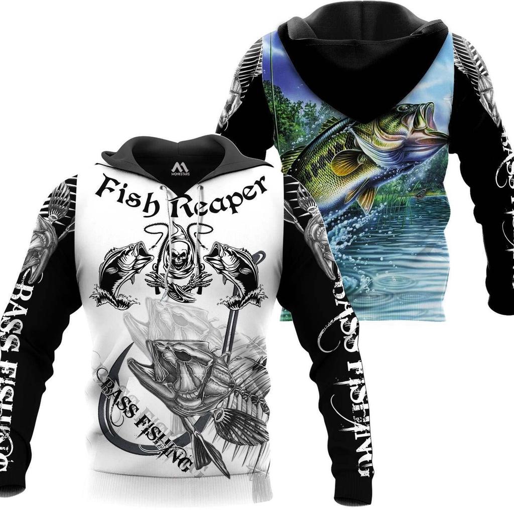 Men's and women's same 3D digital printing hooded sweater Fishing Luya lover pattern outdoor sports sweater