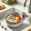 Многофункциональный кухонный таз Керамическая миска для ягод с отверстиями-ситом, Самовращающаяся конструкция-воронка, Для мытья и ополаскивания фруктов, ягод, овощей, Дуршлаг