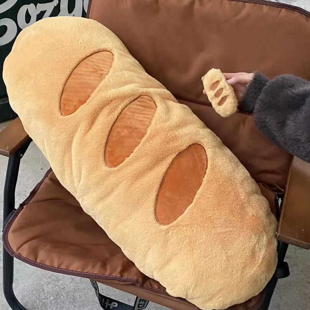 80cm Cute Large Simulation Bread Plush Toy Stuffed Food Baguette Long Sleep Pillow Soft Doll Cushion Christmas Gift for Children