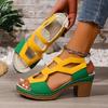 Fashion High Heels Platform Platform Block Heel Sandals Fish Mouth Fashion Sandals