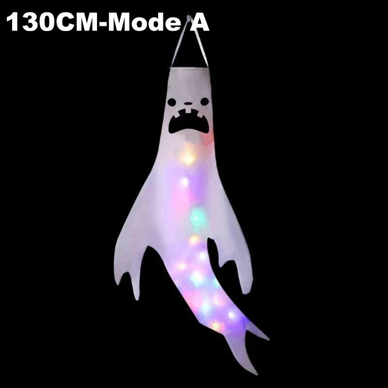 Страшный призрак Ветроуказатель Светодиодное освещение Призрачный кулон Подвесные призраки Фестиваль призраков Украшение места проведения Реквизит Украшение вечеринки на Хэллоуин