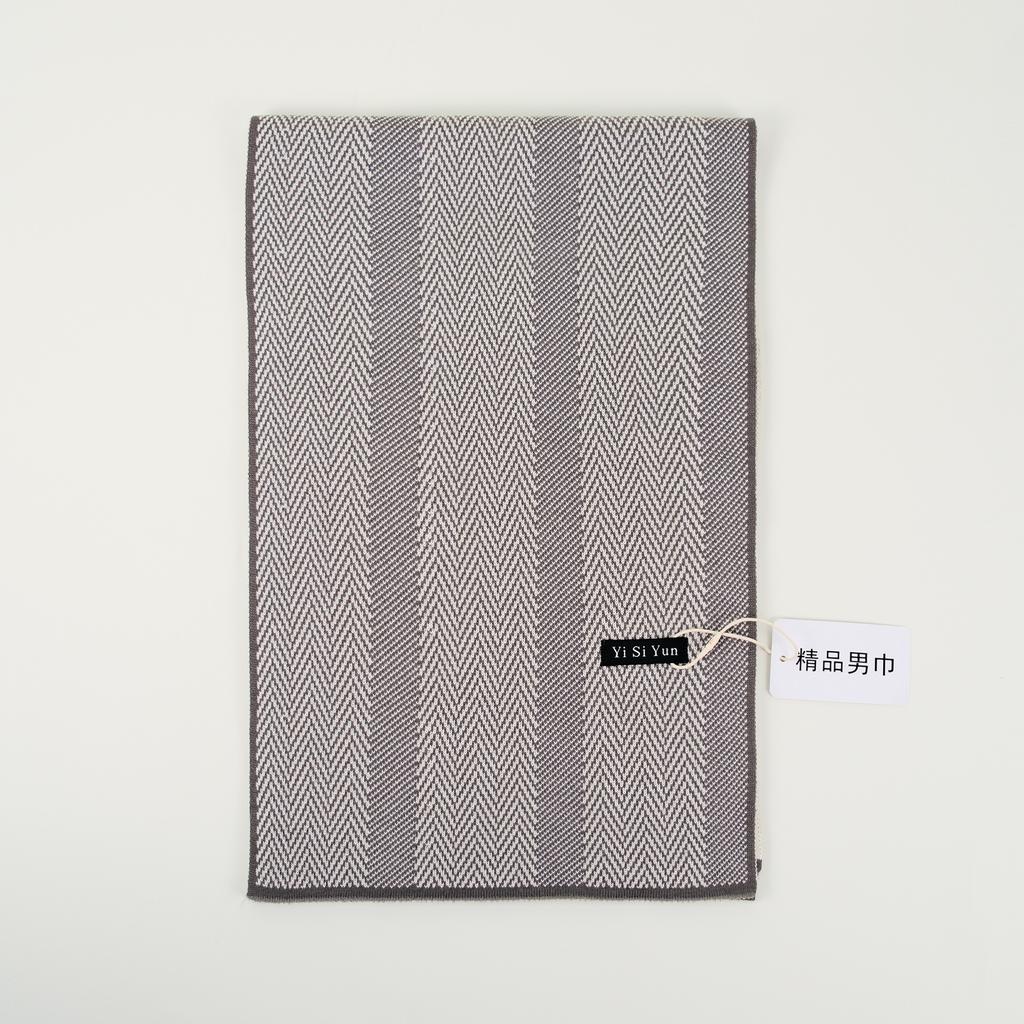 Men's Classic Winter Scarf Cashmere Feel Winter Scarves Long Formal Soft Scarf for Men Casual Scarves Luxuriously Plaid Scarf