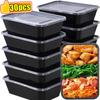10/30pcs disposable Food Containers with Lids Plastic Bento Lunch Box Fruit Fridge Fresh-keeping Boxes Kitchen Food Storage