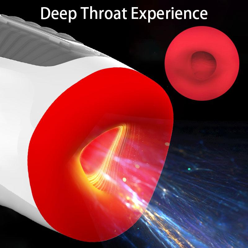JIUAI Настоящий оральный минет, мужской мастурбатор, глубокая глотка, контроль воздуха, вакуумное сосание, вибрирующая секс-машина, секс-игрушка для мужчин