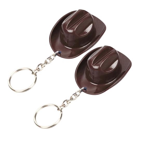 Yousheng 1/2 шт. Брелок в деревенском западном стиле, ковбойская шляпа 2 в 1, брелок-открывашка для бутылок, портативное кольцо для ключей, сувениры для бара и вечеринки