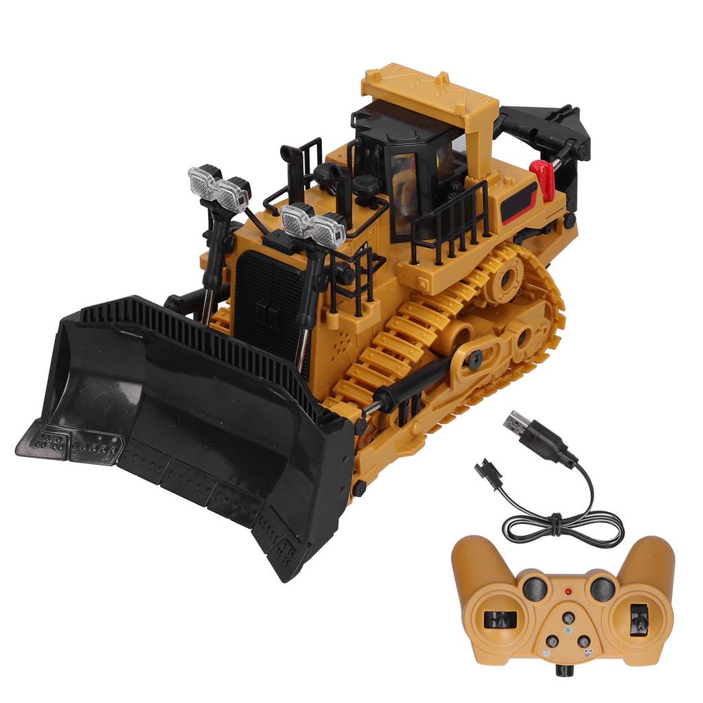 1:24 9CH TrackType Tractor Toy 2.4G Remote Control Engineering Vehicle Kids Toy Gift