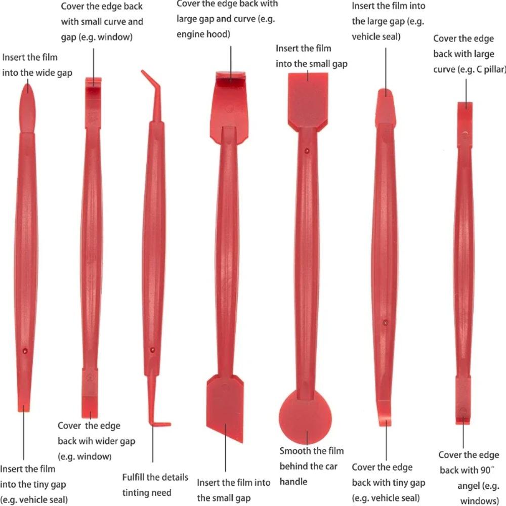 Набор для тонировки автомобильных стекол Ракель с фетровым краем Инструменты для виниловой оклейки Защитная пленка для автомобильной краски Оклейка кромок Ракель Универсальный инструмент