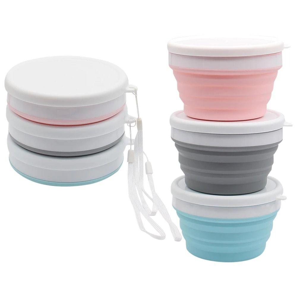 Food Grade Silicone Foldable Bowl Reusable Folding Lunch Box Portable Food Container Tableware