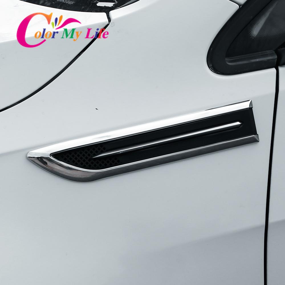 Color My Life 2 шт./компл. ABS боковые декоративные наклейки для Volkswagen VW Golf 7 MK7 7,5 MK7.5 Golf7 2013- 