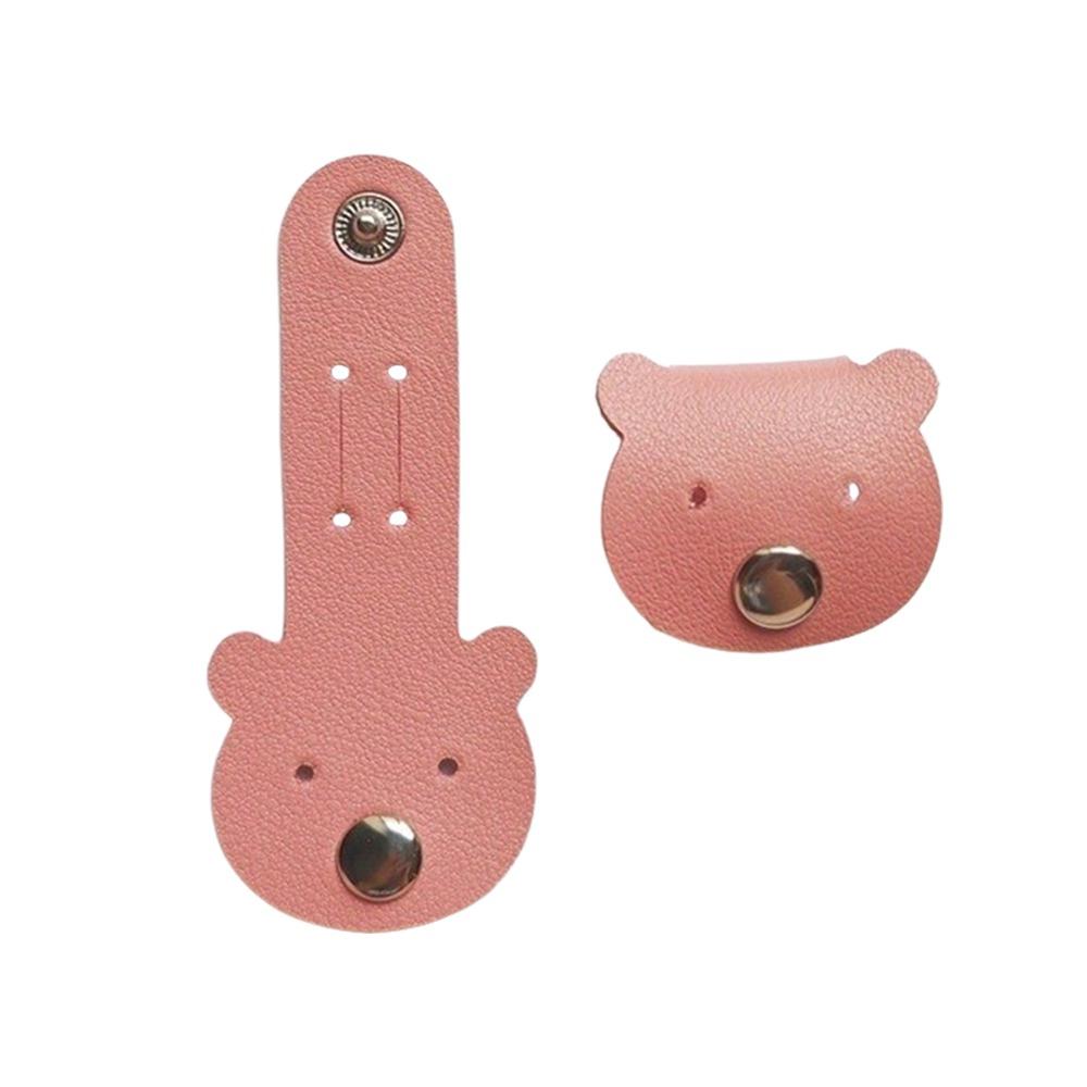 Durable Leather Cable Ties Elastic Tie Soft Cable Organizer Cute Reusable Cord Clip Data Cable Storage