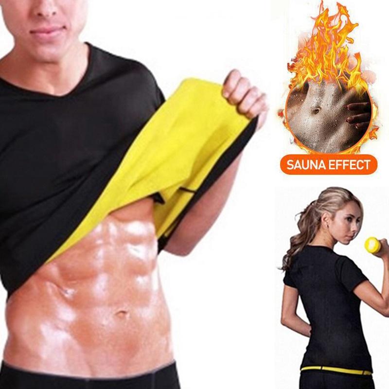 Мужская премиальная неопреновая сауна-футболка для формирования тела, уменьшения талии и повышенного комфорта