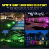 7LED Outdoor Solar Lights RGB Changing Lawn Ground Lamp IP65 Waterproof Landscape Spotlights Lighting For The Garden Decor