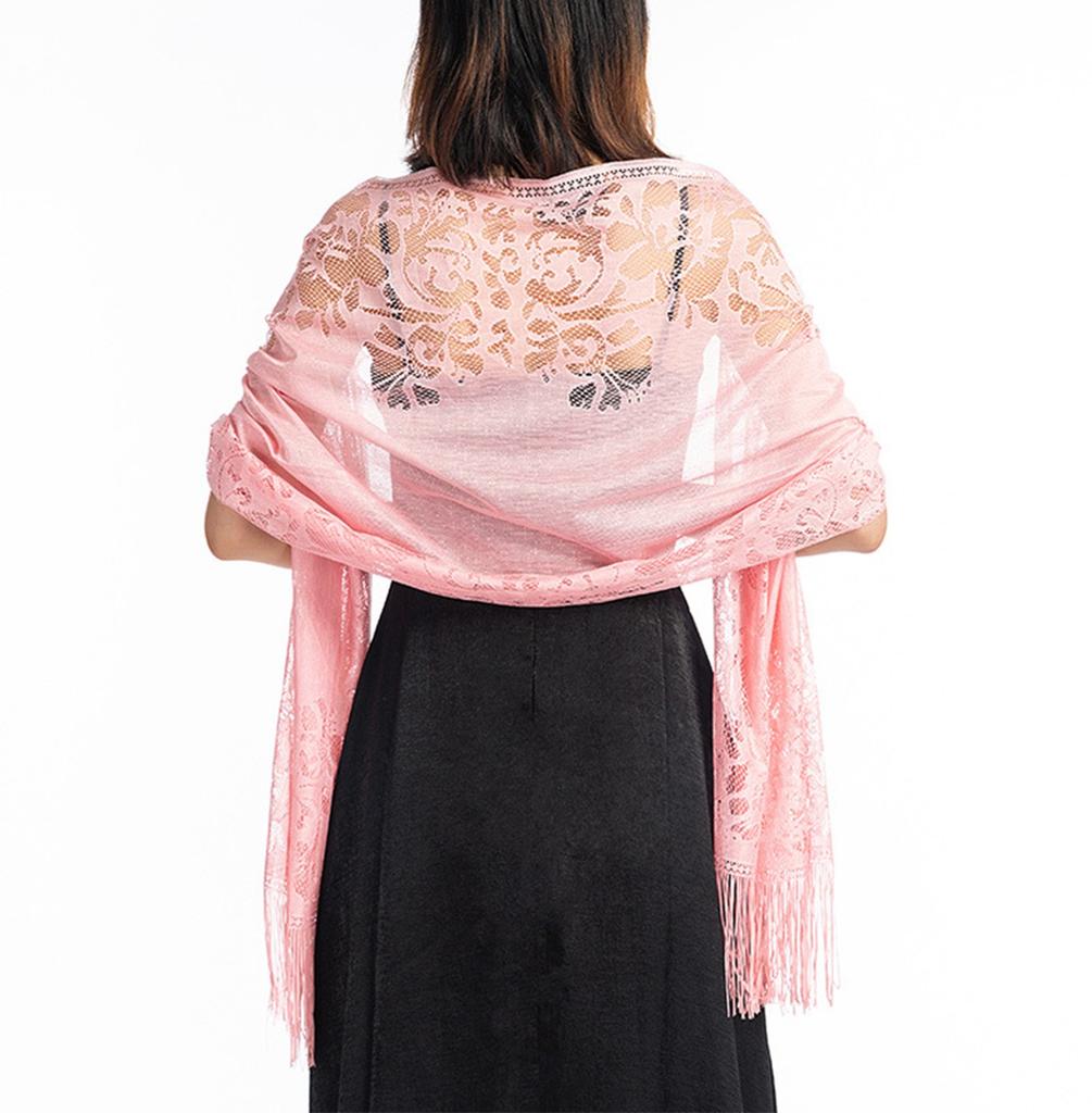 Women's Lace Hollow Shawl Evening Dress Cheongsam Shawl Party Dinner Scarf