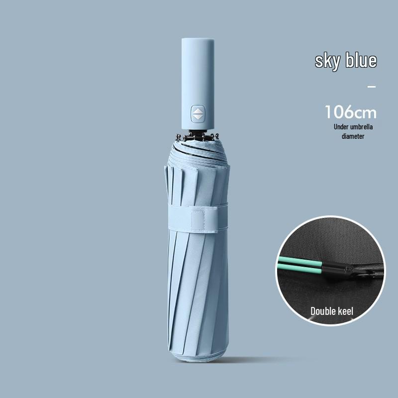 Dual-Use Extra-Large Folding Umbrella: Anti-UV, Rain or Shine, For Two