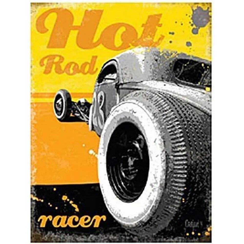 Hot Garage Pinup Girls Rod Metal Tin Signs Posters Plate Wall Decor for Garage Bars Man Cave Cafe Clubs Retro Posters Plaque