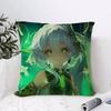 Genshin Impact Nahida Cushion Cover Eco Linen Pillow Case DoubleSided Print Breathable Durable Zipper Home Decor Gift