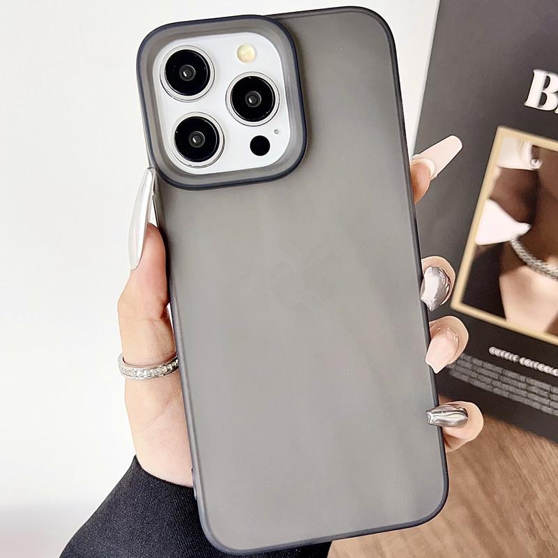 Frosted Large Hole Transparent Silicone Case for iPhone 11 to 17
