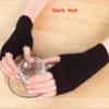 Exposed Finger Mink Cashmere Gloves Wool Wrist Gloves Protable Knitted Wool Glove  Winter