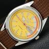 АВТОМАТИЧЕСКИЕ ВИНТАЖНЫЕ ВОССТАНОВЛЕННЫЕ МУЖСКИЕ ЖЕЛТЫЕ ЧАСЫ SEIKO 5 6309A ЯПОНИЯ a440870-4