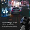 4K UHD 11,26-дюймовая 3-канальная видеорегистратор-зеркало с GPS, беспроводным Apple Carplay и Android Auto, голосовым управлением, камерой заднего вида, ИК-ночным видением