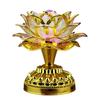 1Pc Colorful Lotus Lamp Led Lamp Electronic Changming Lotus Lamp Guanyin God of Wealth Offering Lamp Wholesale Buddha Lamp Buddhist Utensils