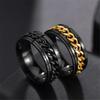 New Fashion Simple Design Titanium Steel Mens Rings Lover Couple Rings Alliance Gold Wedding Band Rings Set for Women Men