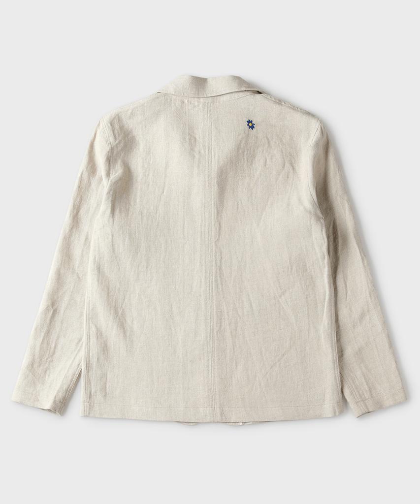 Panicale Oatmeal Linen Work Jacket