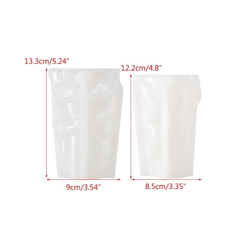 Geometric Candle Mould Handmade 3D Cylinder Silicone Mold Resin Mould Scented Candle Making Mold for DIY Decoration