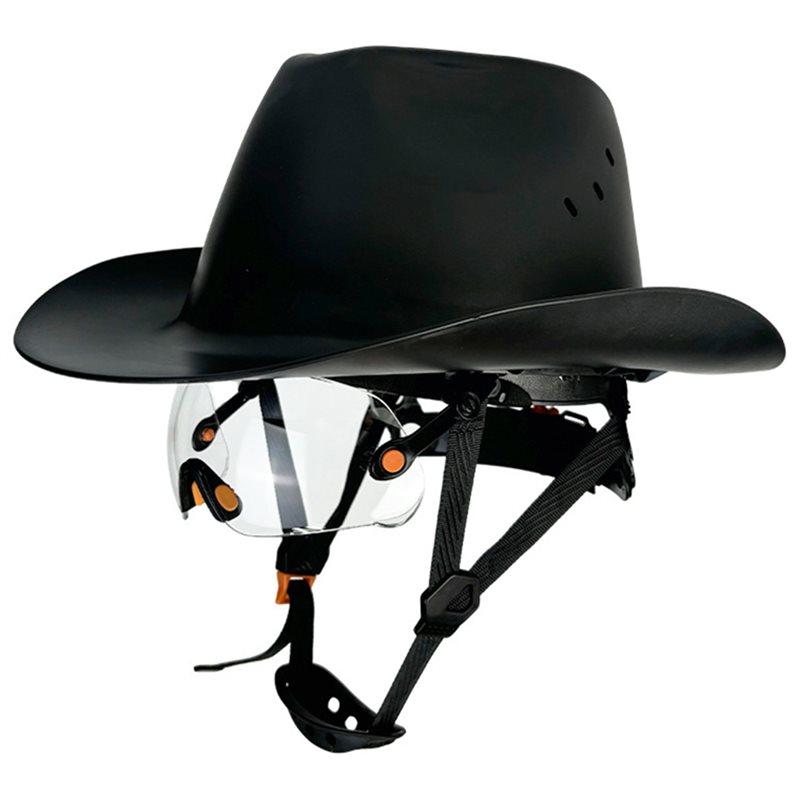 Ковбойский защитный шлем с вентиляционным отверстием из ПНД с полным козырьком для наружных строительных работ, железнодорожных спасательных работ