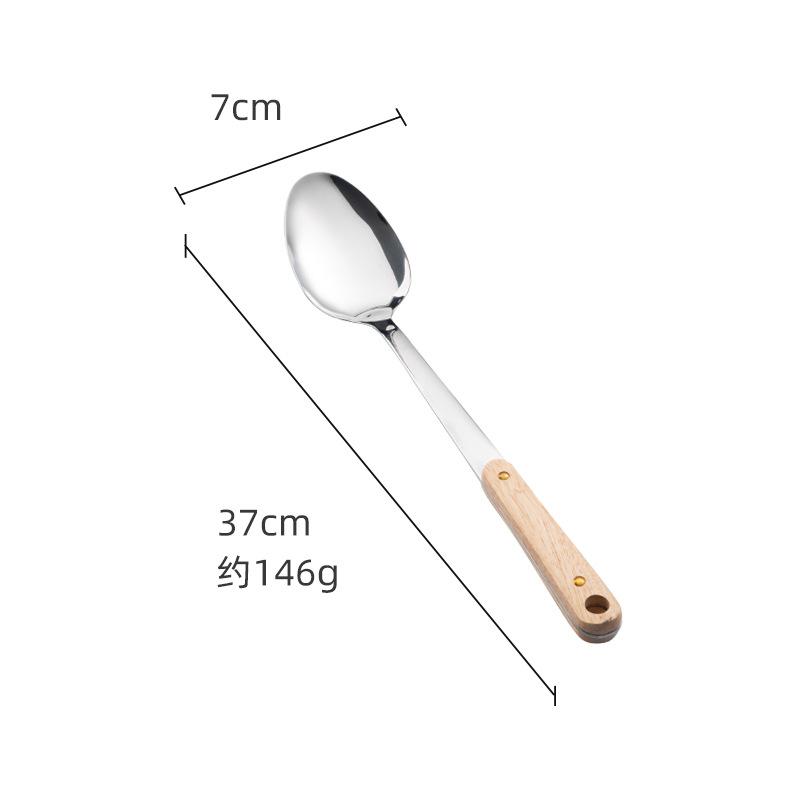 HANYANG Лопатка из нержавеющей стали, кухонная утварь, лопаточка с деревянной ручкой, кухонная лопатка