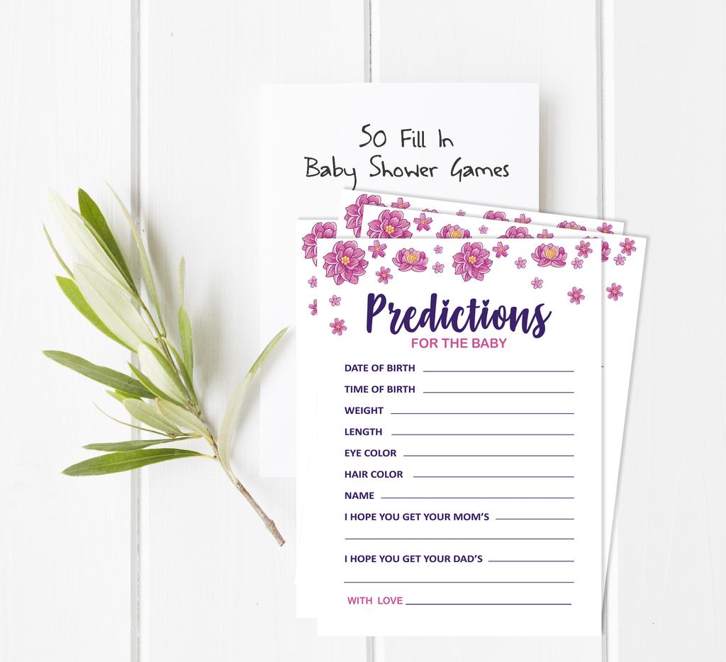 Inkdotpot Игровой набор для детского душа из 50 игр BabyA AlphabetA ABCA Игра Unicorn Floral Party